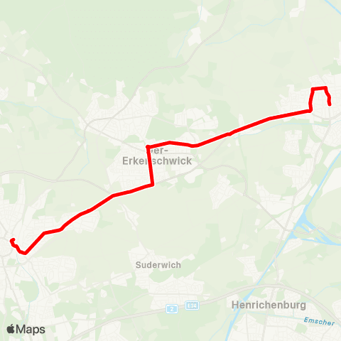 VRR RE Hbf - Datteln Bus Bf map