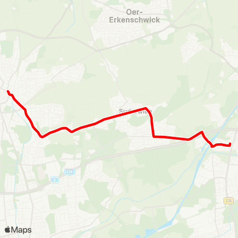VRR Recklinghausen Hbf - Suderwich - Castrop-Rauxel Henrichenburg Mitte map