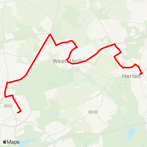 VRR GE-Buer Rathaus - Herten Mitte map