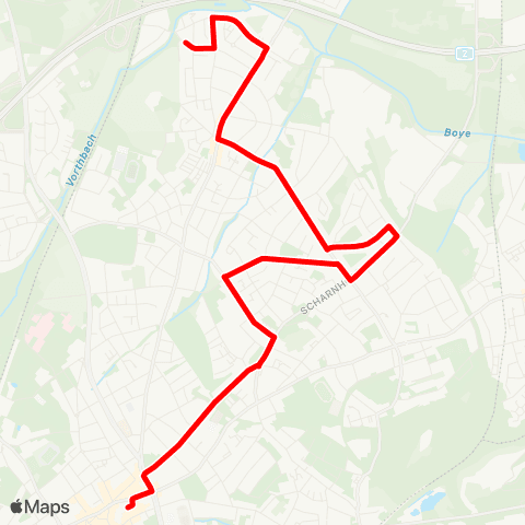 VRR BOT ZOB Berliner Platz - Batenbrock - Eigen Markt - Börenstraße map