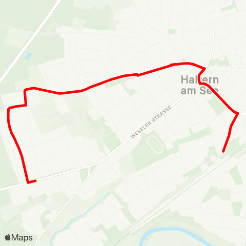 VRR Haltern am See Bf - Haltern Völklingenstr map