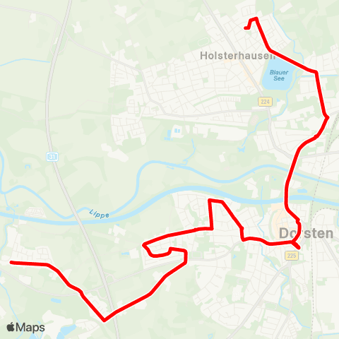 VRR Dorsten Friedensplatz - Baumbachstr. map
