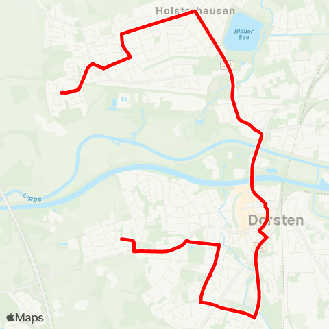 VRR Baumbachstr. - ZOB Dorsten - Wennemarstr. map