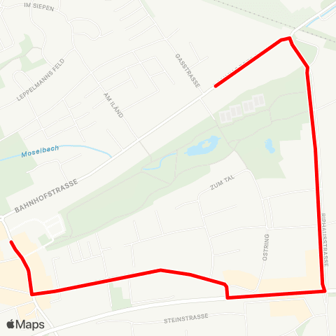 VRR Waltrop Klöcknersiedlung - Am Moselbach - Siedlung Im Berg map