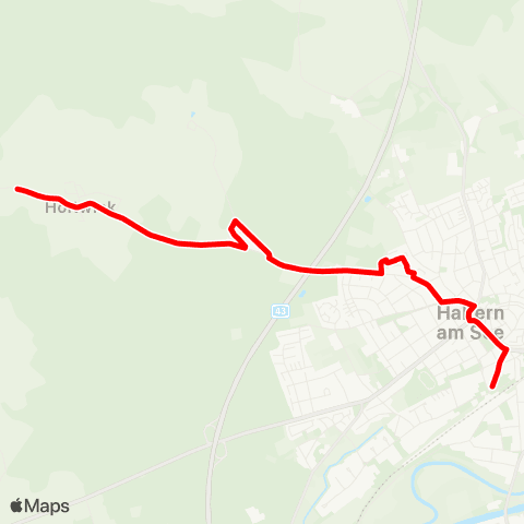 VRR Haltern am See Bf - Lünzum - Holtwick Uhlenhof map