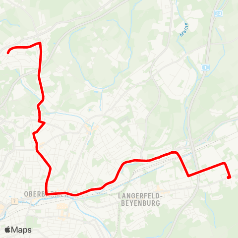 VRR Dellbusch - Dieselstr. Schleife map
