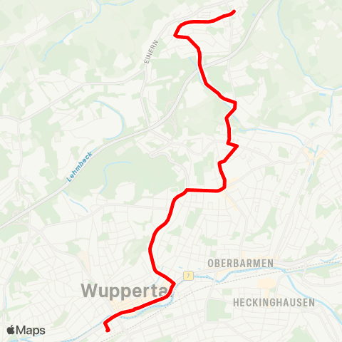 VRR Barmen Bf - Sternenberg map