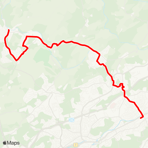 VRR Barmen Bf - Neviges Markt / Bf map