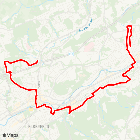VRR Hamburger Treppe - Sedanstraße map