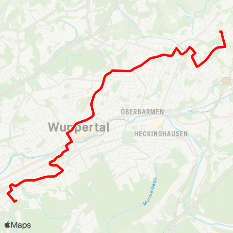 VRR Hannoverstraße - Wichlinghausen Markt - Alter Markt - Schulzentrum Kothen map
