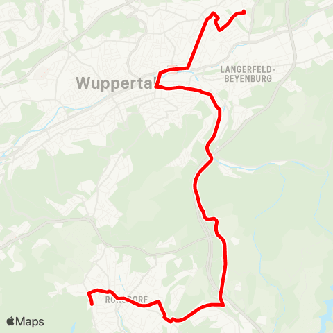 VRR Bramdelle - Gesamtschule Ronsdorf map