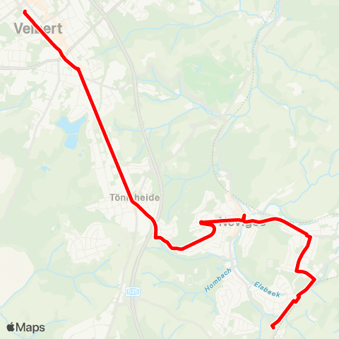 VRR Velbert Auf den Pöthen - Velbert Postamt map