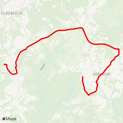 VRR Mastweg - Ges.Schule Ronsdorf Ges.Schule Ronsdorf - Schulzentrum Süd map