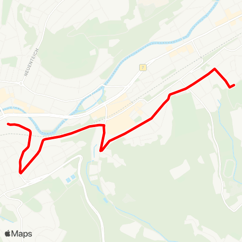 VRR Hauptbahnhof - Schulzentrum Kothen map