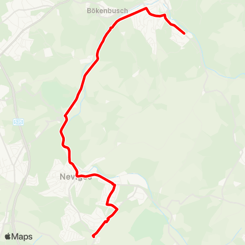 VRR Auf den Pöthen - Gymnasium Langenberg Gymnasium Langenberg - Gesamtschule Waldschlösschen map