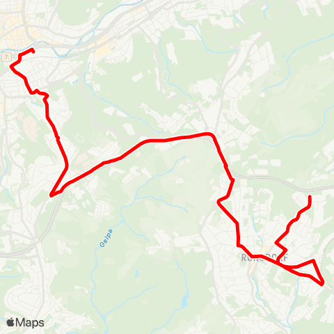VRR Erbschlö - Wuppertal Hbf map