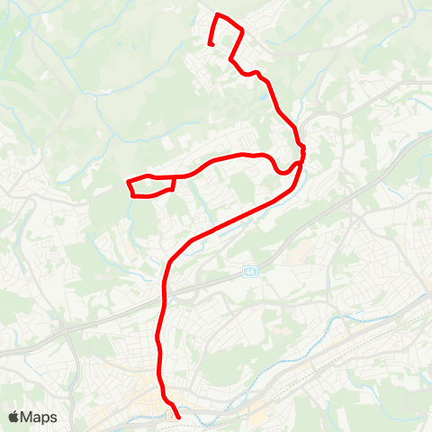 VRR Am Handweiser - Wuppertal Hbf map