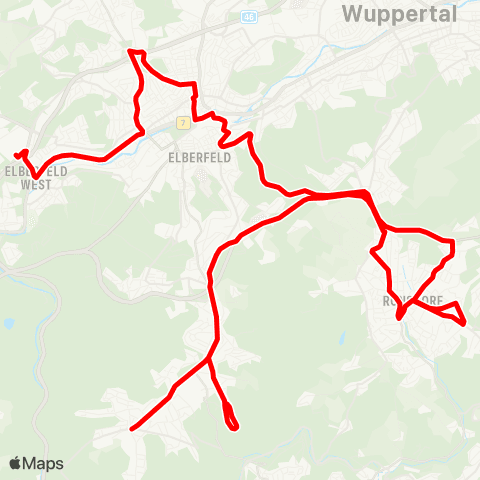 VRR Betriebshof Varresbeck - Cronenberg Rathaus map