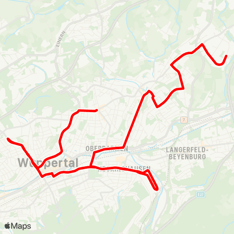 VRR Wichlinghausen Markt - Bth Nächstebreck map