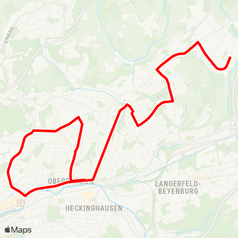 VRR Oberbarmen Bf - Bth Nächstebreck map