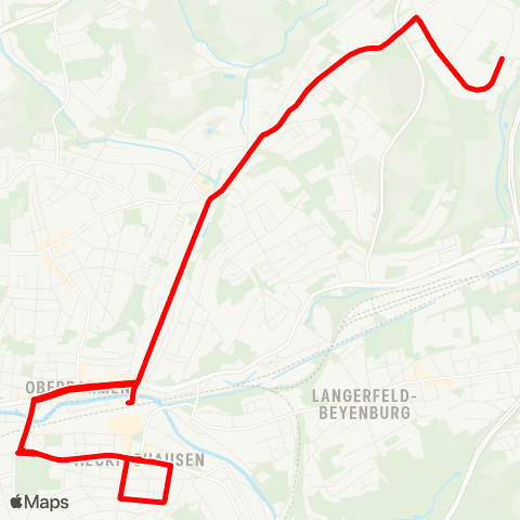 VRR Oberbarmen Bf - Bth Nächstebreck map