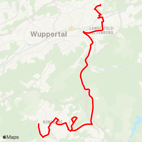 VRR Gesamtschule Ronsdorf - Bramdelle map