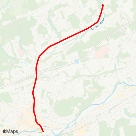VRR Raukamp Schleife - Hauptbahnhof map