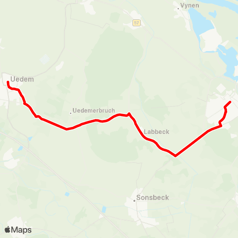 VRR Xanten - Sonsbeck-Labbeck - Uedem map