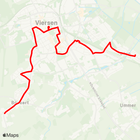 VRR Wittenberg - Schepersfeld - Wesel Martinistraße map