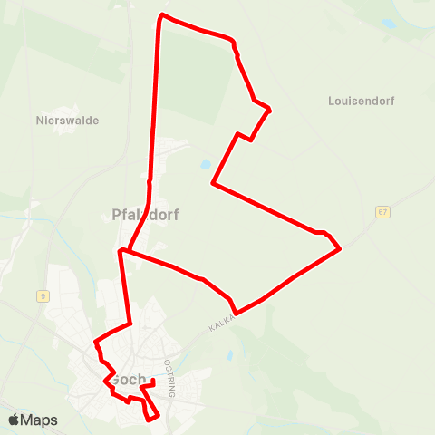 VRR Pfalzdorf - Goch map