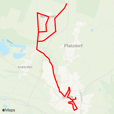 VRR Nierswalde - Goch map