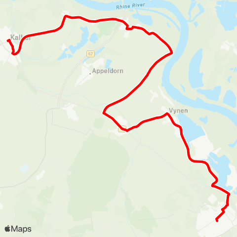 VRR Xanten - Wardt - Vynen - Marienbaum - Obermörmter - Kalkar map
