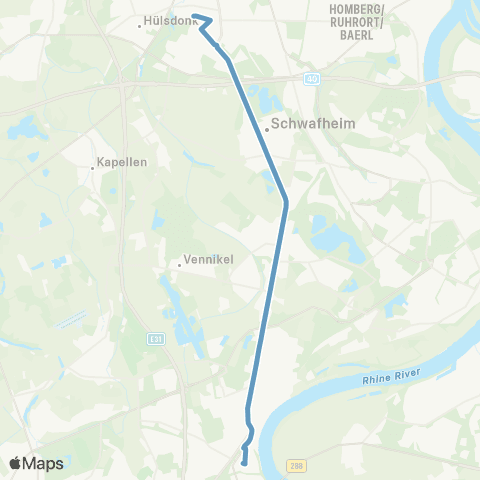 VRR Moers - DU-Rumeln - KR-Uerdingen map