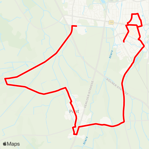 VRR Geldern Bf - Pont map