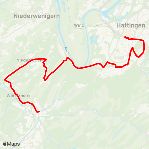 VRR Nierenhof - Winzermark - Hattingen map