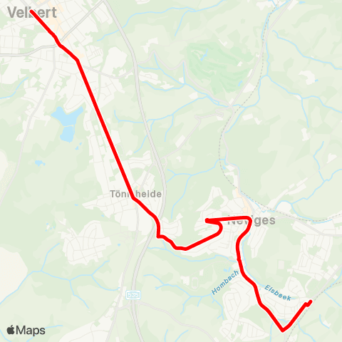 VRR Nikolaus-Ehlen-Gymnasium - Rosenhügel Bf map