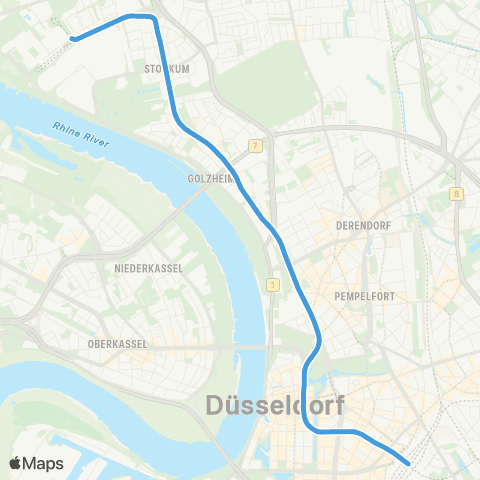 VRR D-MERKUR SPIEL-ARENA / Messe Nord - Heinrich-Heine-Allee - Düsseldorf Hbf map