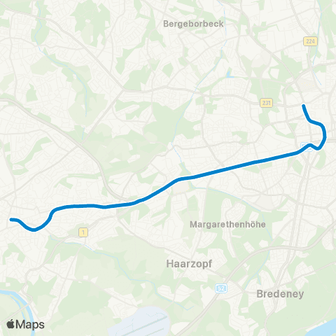VRR Berliner Platz - Essen Hbf - MH-Rhein-Ruhr-Zentrum - Mülheim Hbf map