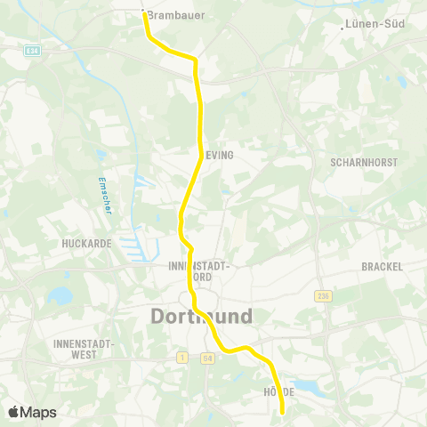 VRR Brambauer Verkehrshof - Clarenberg map