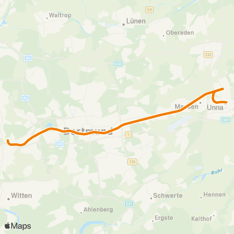 VRR Königsborn - Lütgendortmund 🅢 (Dortmund) map