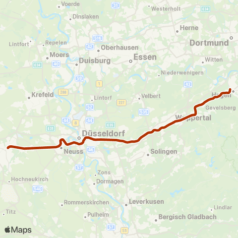 VRR MG Hbf / Europapl. - Gerresheim 🅢 (Düsseldorf) map