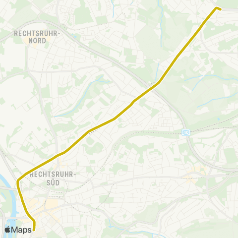 VRR E-Abzweig Aktienstraße - Mülheim Stadtmitte - Ev. Krankenhaus map