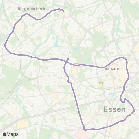VRR Helenenstr. - Rüttenscheid - Essen Hbf - Helenenstr. - Borbeck map