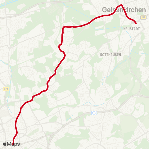 VRR Bredeney - Essen Hbf - Zollverein - Essen Katernberg - GE-Hauptbahnhof map