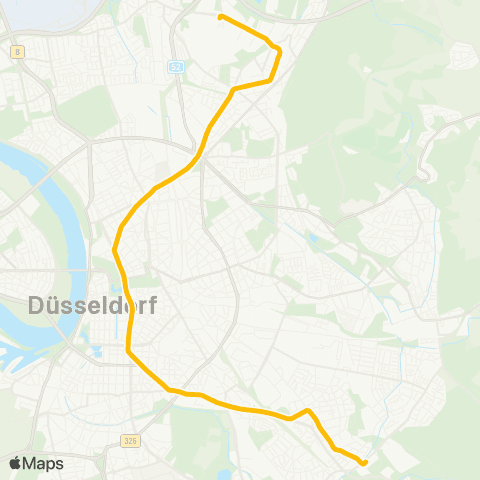 VRR D-DOME / Am Hülserhof - D-Rath - Mörsenbroich - Schadowstraße - D-Eller Mitte - D-Eller, Vennhauser Allee map