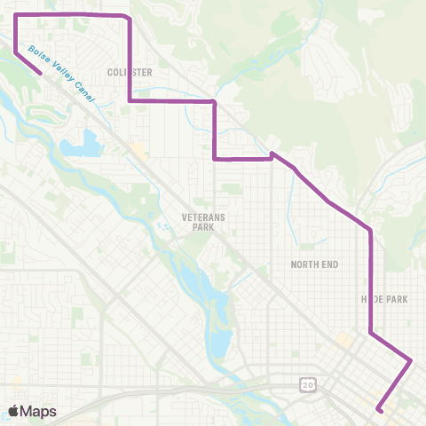 ValleyRide Hill Road map
