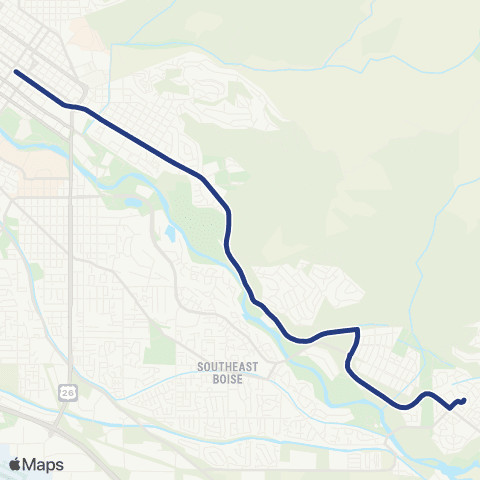 ValleyRide Warm Springs / Parkcenter map