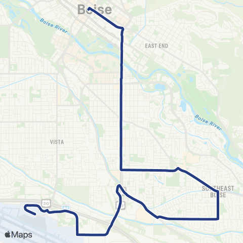 ValleyRide Broadway map
