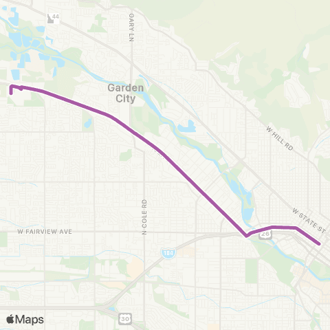 ValleyRide Chinden map