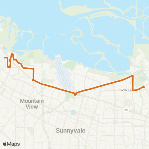VTA Mountain View map